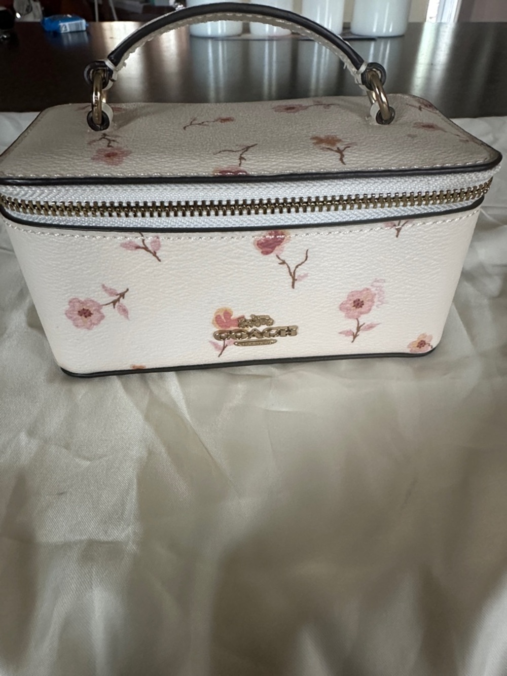 Coach Floral Top-Handle Cosmetic/JewelryCase